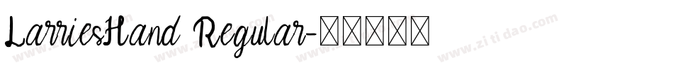 LarriesHand Regular字体转换